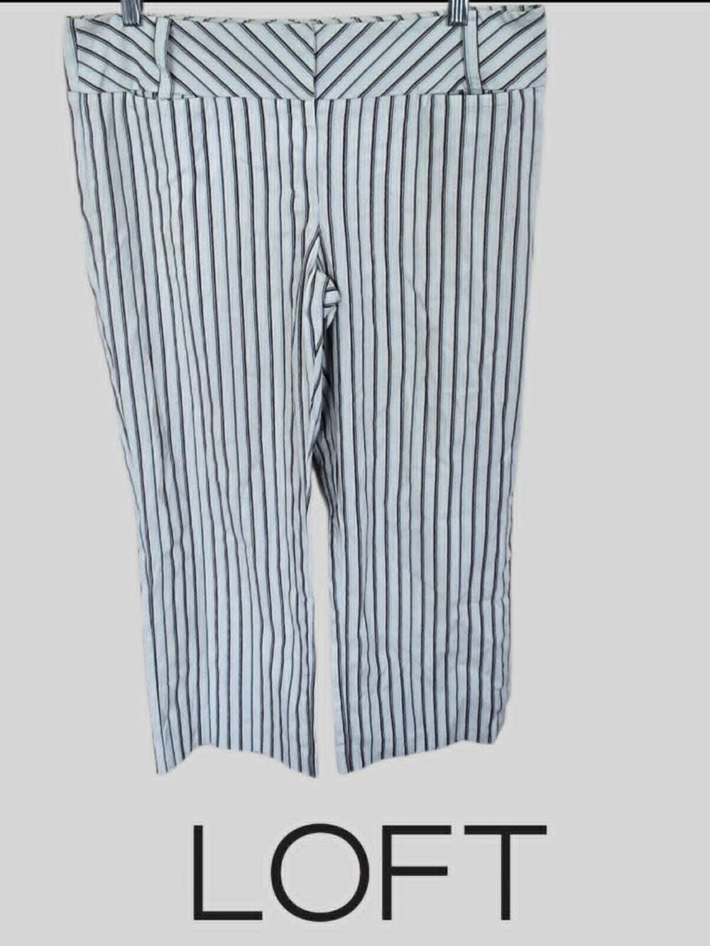 Ann Taylor Loft  Stretch Stripes Dress Casual Trouser Pants  Womens 12